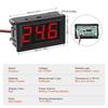 Exqutoo 2Pack DC0-100V Mini Voltmeter Voltage Tester DC Voltage Gauge Voltage Indicator, 0.56" Red LED Digital Display Panel, 3-Wire, Reverse