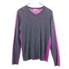 SAN FRANCISCO Wool Blend Long Sleeve V Neck Sweater M Gray Knit Women Used