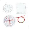 Набор круглых и квадратных дисков для плетения кумихимо с пронумерованными прорезями и руководством по завязыванию узлов для изготовления украшений своими руками