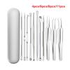 4pcs/6pcs/8pcs/11pcs Stainless Steel Blackhead Removal Tool Pimple Popper Tool Acne Extractor Tool