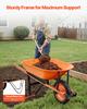 Wheelbarrow Cart One Wheel Garden Dump Cart 330 lbs Yard Utility Cart
