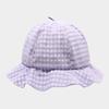Japanese Plaid Bucket Cap Summer Women's Sun Hat Foldable Fisherman Caps  Girls