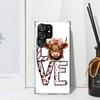 Cute Highland Cow Phone Case For Samsung Galaxy S26 S25 Edge S24 FE S23 S22 Ultra S21 Plus S20 + Art Fundas Back Cover Galaxy S2