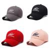 Embroidery Trendy Letter Adjustable Cotton Baseball Hat Details Street Look