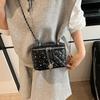 IELGY Diamond Chain Diamond Small Square Bag All-Match Shoulder Messenger Bag