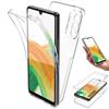 Двойной прозрачный силиконовый чехол на 360° для Samsung Galaxy A53 A73 A33 A22 A13 A52S A12 A51 S21 S22 Redmi Note 11 10C iPhone 13 12 11 Pro Max передняя задняя крышка