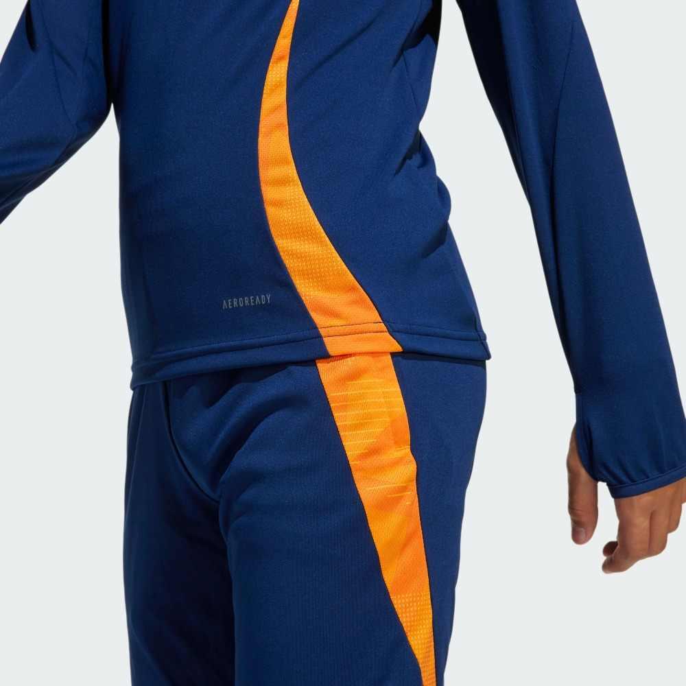 Adidas Свитшот футбольной серии «Реал Мадрид» Универсальный Спортивный Удобный Детский свитшот Темно-синий Насыщенно-оранжевый-желтый Ярко-синий JE4208