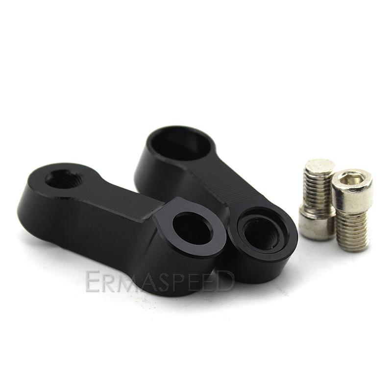 Алюминиевое зеркало заднего вида с ЧПУ для мотоцикла, удлинители, крепление на руль, зеркало, 10 мм, удлинительный адаптер для уличного мотоцикла