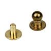 Fiebing's KYOSHIN ELLE Mini Crimp 4mm Rivet 2 Connector, Head, Type, Pieces, Brass, 71155-08