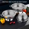 Дуршлаг для кухни, корзина с двумя ушами, большая емкость, пищевой, без BPA, можно мыть в посудомоечной машине, устойчивый к ржавчине, сито для фруктов и овощей