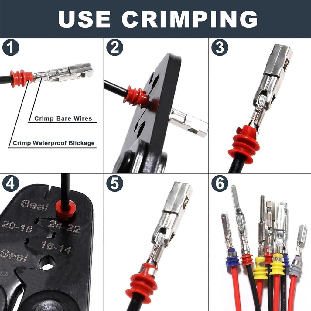 Комплект электрических разъемов 21 тип Набор автомобильных клеммных контактов Многофункциональный комплект электрических разъемов 1/1,5/1,8/2,2/2,8/3,5 мм Для