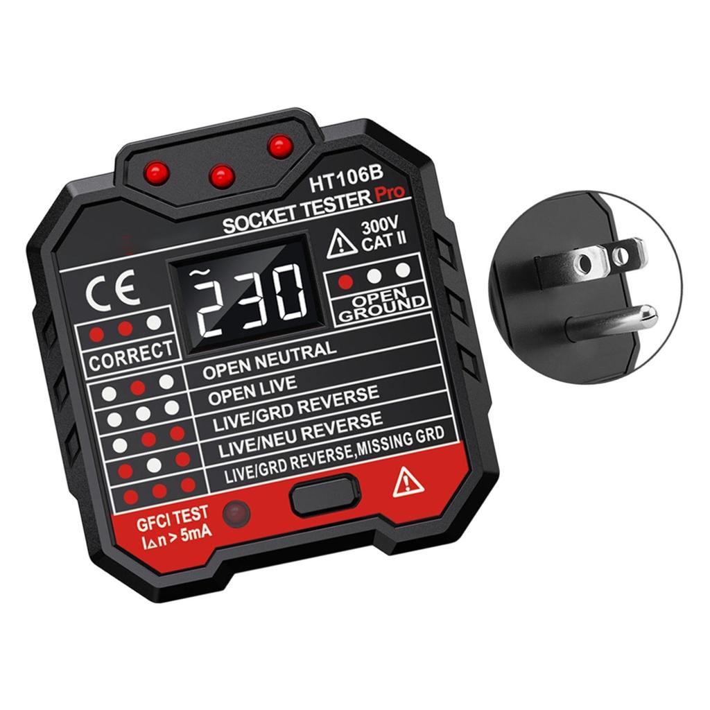 Socket Tester for Quick Electrical Safety Verification Easy to Carry Multifunction Electric Outlet Tester