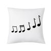 Retro Music Notes Doublesided Printed pillow cover Short plush Suitable living rooms bedrooms sofas throw cushion cover