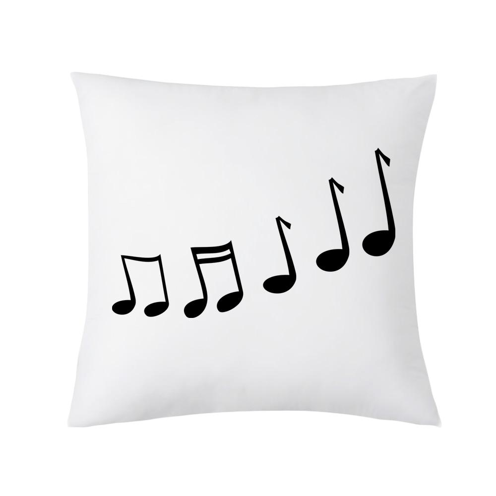 Retro Music Notes Doublesided Printed pillow cover Short plush Suitable living rooms bedrooms sofas throw cushion cover
