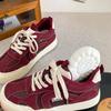 6576 латексная стелька/платформа немецкие тренировочные туфли женская обувь бордовый ретро 2024 новые популярные кеды белые туфли