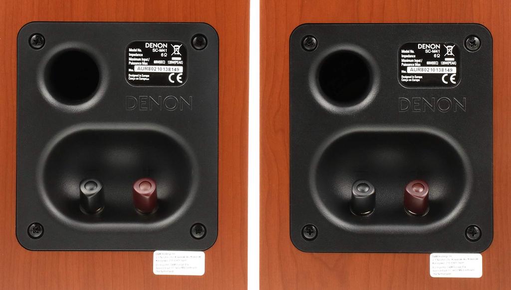 Мягкий купольный твитер Denon НЧ-динамик 12 см Корпус высокой жесткости Совместимость с разъемом типа «банан» Большой винтовой разъем для динамика Cherry SC-M41 2,5 см SC-M41CWEM