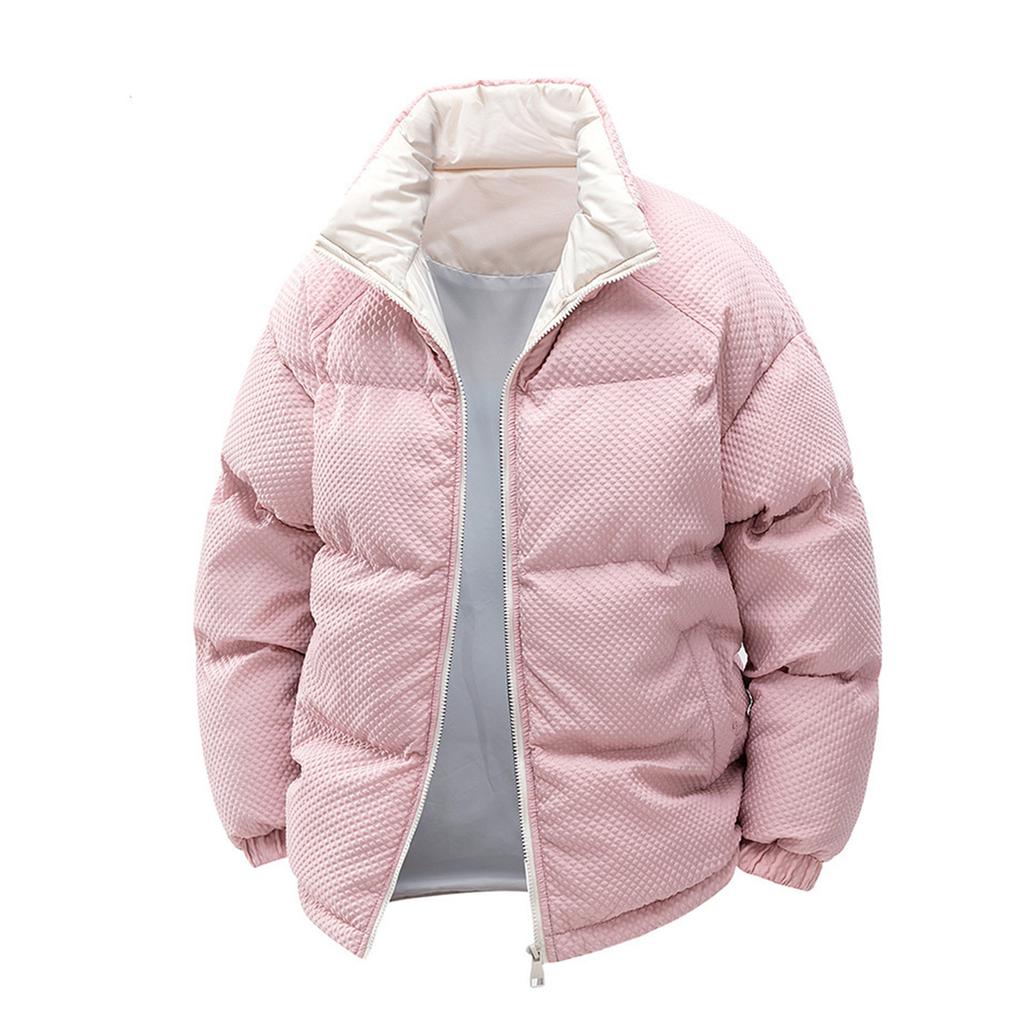 Мужская куртка с воротником-стойкой, однотонная, утепленная бархатом, для пар, повседневная, удобная, хлопковая куртка