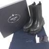 Pristine PRADA boots monolith Chelsea shoes with thick soles leather mens 10 2UG007 Used