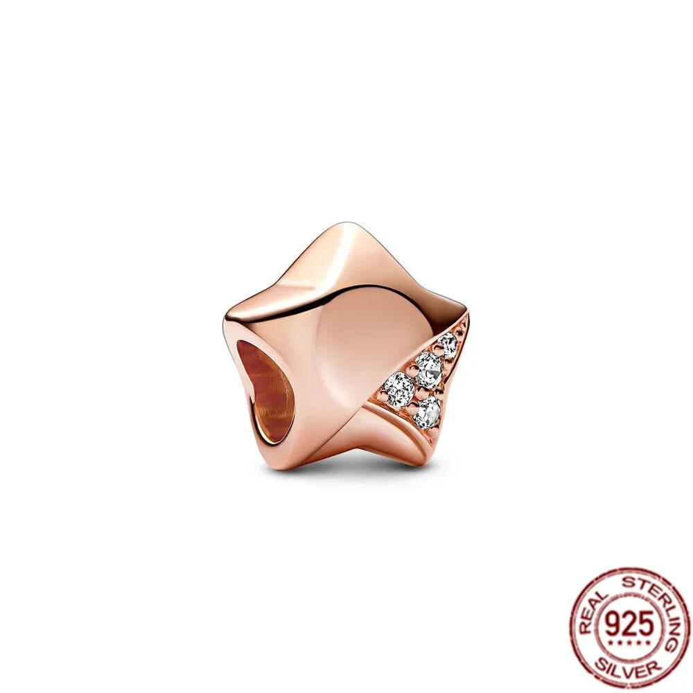 Оригинальные медные разноцветные шармы-бусины в виде звезды, сердца, знака бесконечности для самостоятельного изготовления браслета, ожерелья, женский подарок