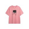 Badfive Tactical Letter Print Casual Round Neck Loose Short Sleeve T-Shirt Men Tops Peach-Pink AHSU431-7