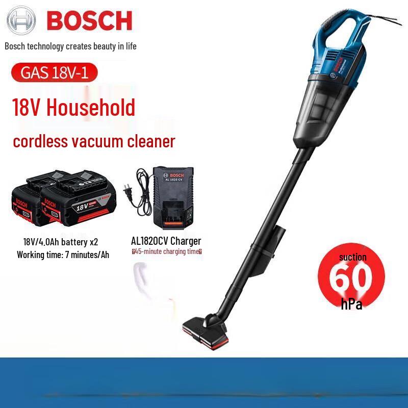 Bosch Беспроводной портативный ручной пылесос GAS18V-1, штекер CN (адаптер в комплекте)