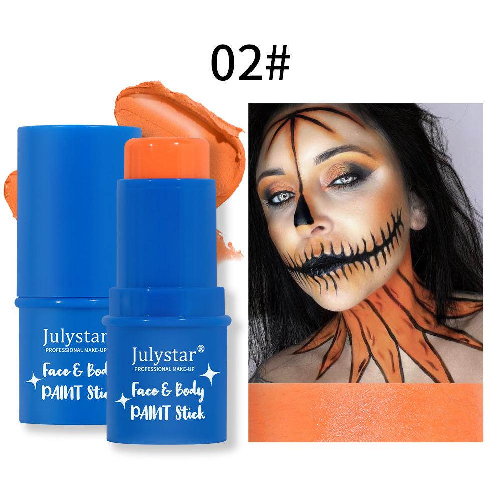Julystar Halloween Body Painting Cream Facial Water-Soluble Fluorescent Face Stage Painting Stick