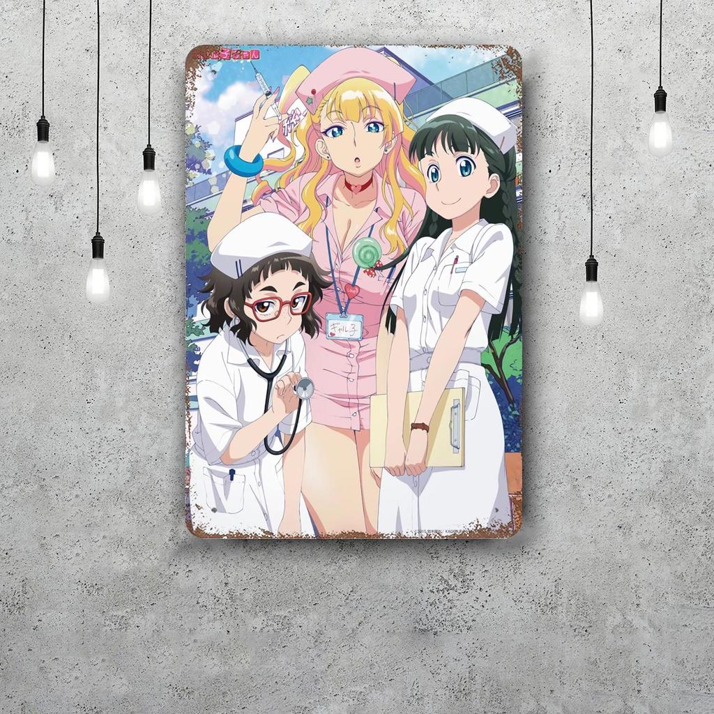 Oshiete galko chan мультфильм Винтажные Металлические Жестяные Знаки Постеры Декор Ретро Металлическая Табличка Настенное Искусство Декор для Гаража Бара