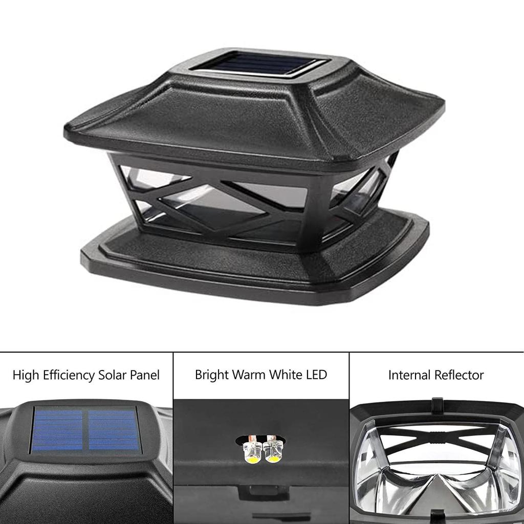 Solar Post Cap Light Outdoor Solar Courtyard Light