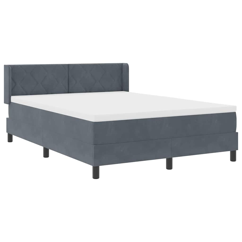 Boxspring bed with headboard Dark Grey 200 x 160 cm Velvet