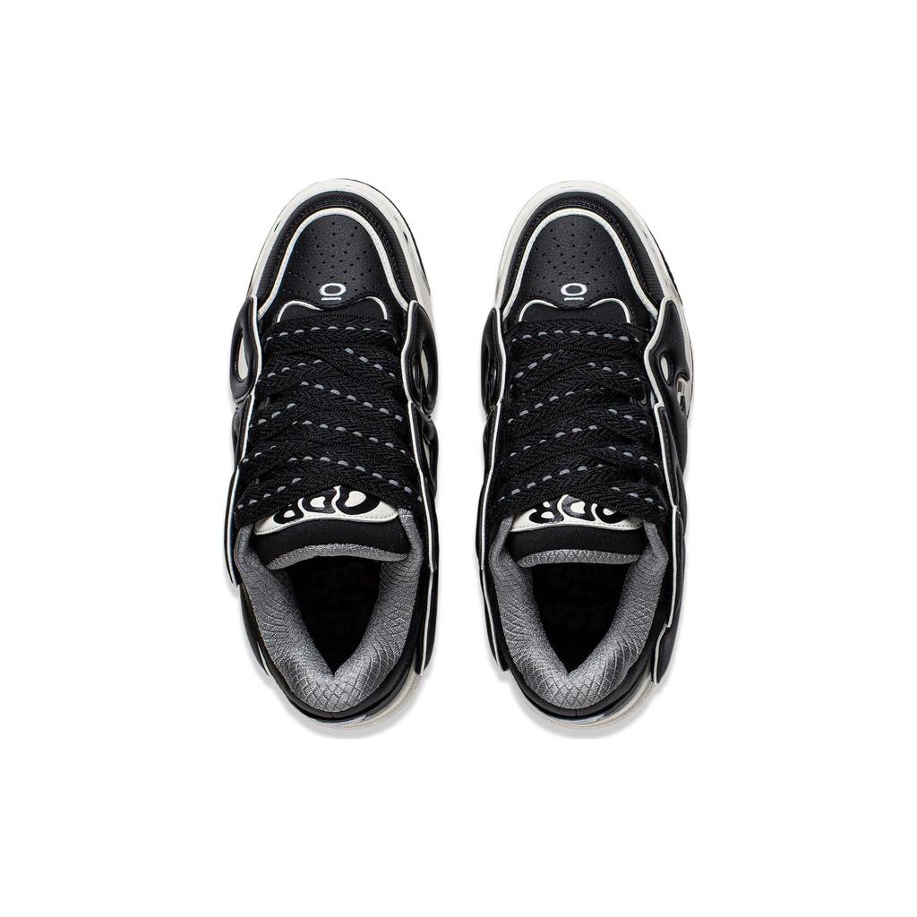 Баскетбольные кроссовки Li Ning Bad5 Odr Collaboration с толстой подошвой, амортизирующие, нескользящие, низкие, мужские, цвет черный, белый ABCT063-2