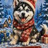 Christmas Tree Hanging Decoration Husky Advent Calendar 2026 with 24 Unique Acrylic Pendants for Decorations, Party Favor Cute Dog Themed Holiday