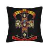 GunsNRoses Здесь чехол на подушку рок-метал группа Мерч Печать Наволочка Декоративная подушка Чехол для подушки Декор для дома Молния Разные размеры