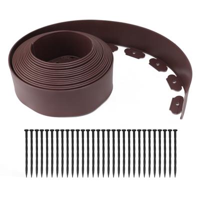 Комплект для ландшафтного бордюра PE No Dig Tall Wall Garden Border с колышками для газона, цветника, газона, двора