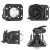 2Pcs 3" Square LED Work Light Flush Mount Driving Fog Lamp For Car Truck Offroad