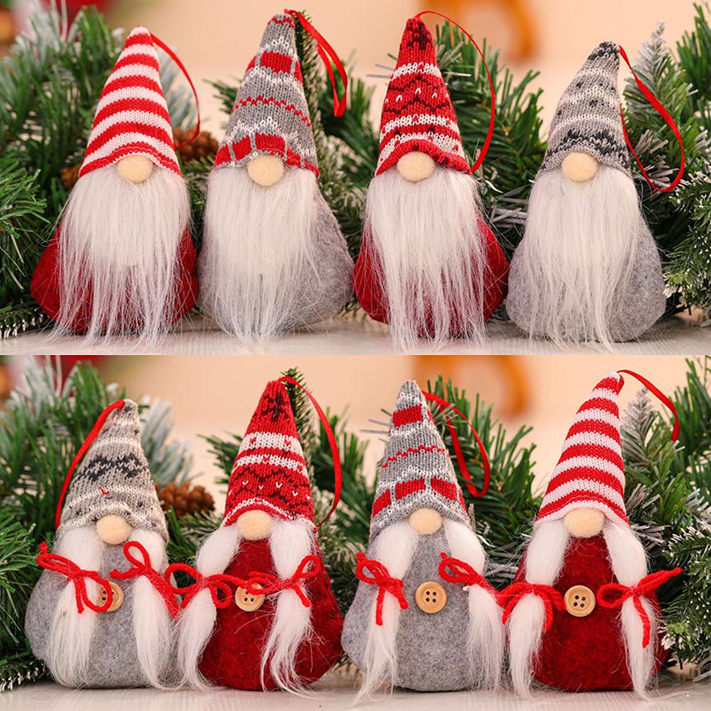 Holiday Decor Christmas Tree Hanging Gnome Plush Gonk Santa Doll Pendants
