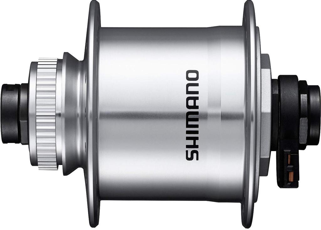 SHIMANO Втулка динамо серебристая 32H 12 ммE через E2 центральный замок ротор совместим с EDHUR7053DBGS DH-UR705 6V-3.0W OLD100 мм