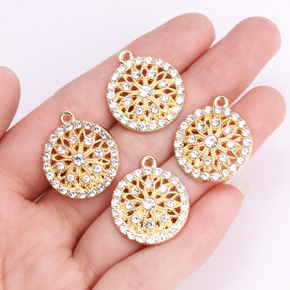 10Pcs Delicate Gold Color Zircon Flower Dragonfly Star Charms Pendants High Quality Diy Necklace Earrings Jewelry Accessories