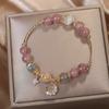 Exquisite Pink Bracelets For Women Cute Star Moon Bracelet Metal Chain Beads Bracelet Sister Girlfriend Gift