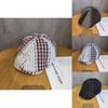 Retro Uk Patterned Beret Cap For Men And Women With Breathable Sunshade Cotton Summer Wear