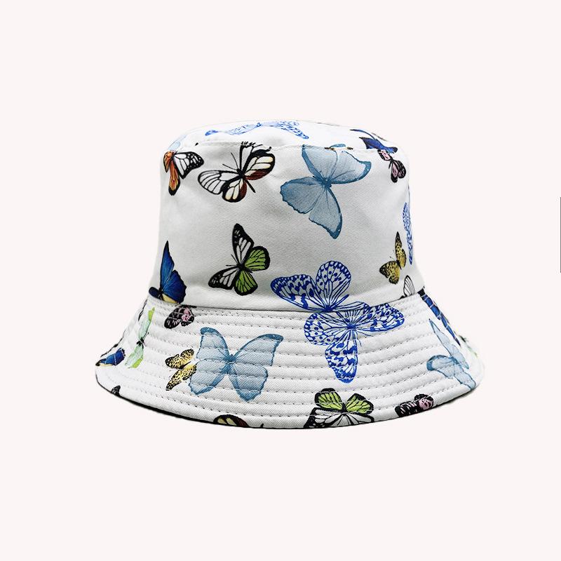 New double-sided bucket hat European and American personalized digital printing cartoon sunshade basin hat spot