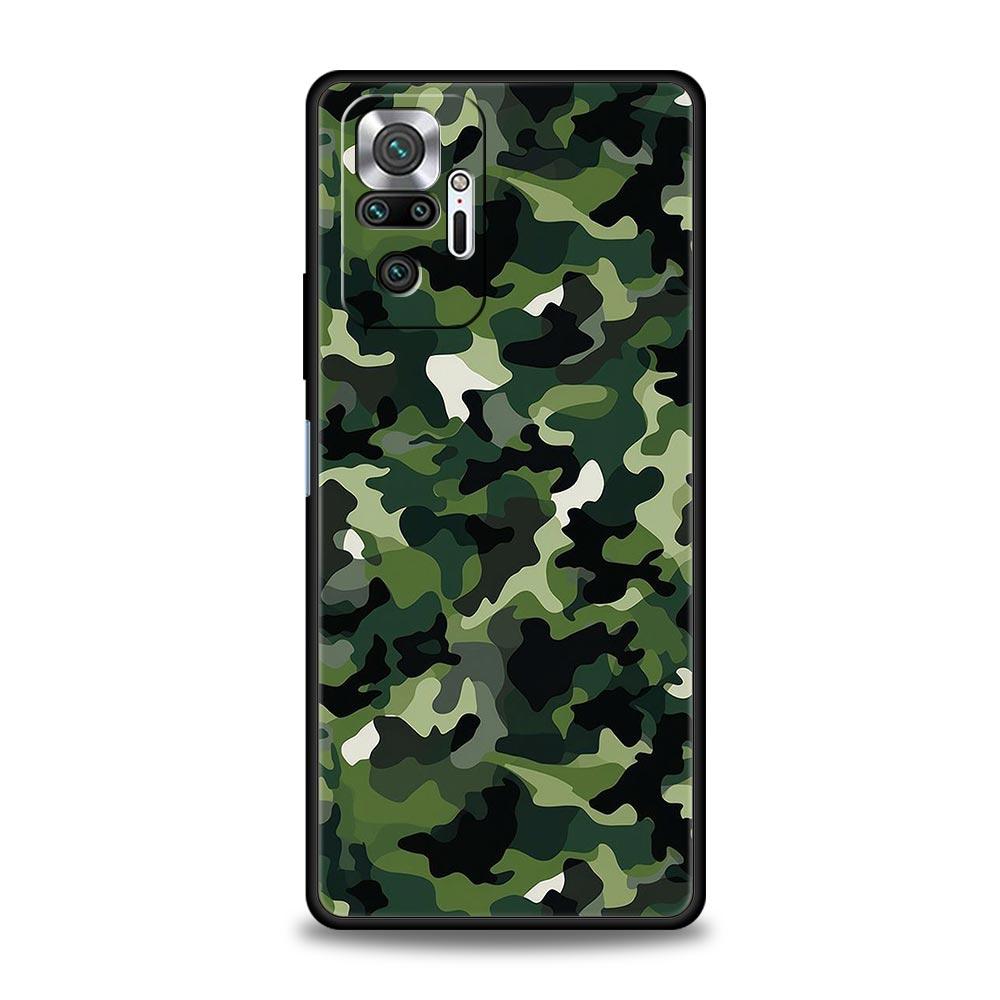 Чехол для телефона для Xiaomi Redmi Note 14 13 12 5G 11 10 Pro Plus 4G 9S 9 14C 13C 12C 10C 9C 9A Cover Камуфляж Camo Военный Армейский