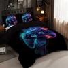 3pcs Game controller pattern bedding set 1 duvet cover and 2 pillowcases for teenagers and adult's bedroom birthday gift
