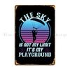 Skydiving Sky Limit 80s Metal Plaque Poster Wall Decor Personalized Customized Pub Personalized Tin Sign Poster