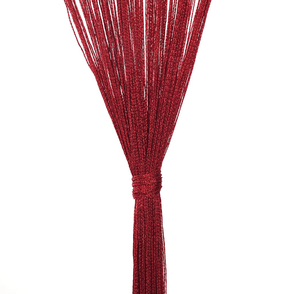 String Curtains 2 pcs 100 x 250 cm Burgundy Red