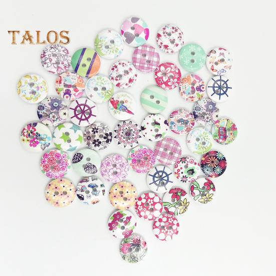 ИГРУШКИ И МАЛЫШИ 100 шт., маленькие цветы, дизайн, деревянные пуговицы, шитье, ремесленное искусство, украшение «сделай сам»