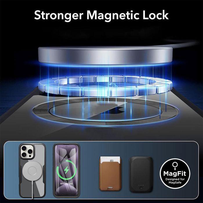Coque pour iPhone 17e, Protection Intégrale Bordure Renforcée avec Cercle Magnétique - Noir