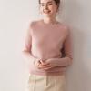 2025 Autumn/Winter Women's Pure Cashmere Round Neck Sweater - Saddle Shoulder, Thickened, Loose Fit, Slimming Knit Base Layer