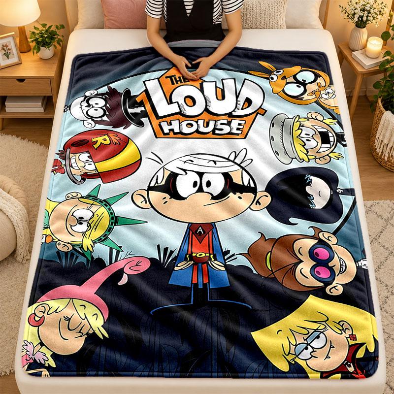 Flannel BlanketThe Loud House Warm Soft Throw Blanket for Indoor Sofa Bed Living Room Use