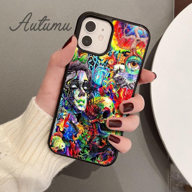 Чехол для телефона с психоделическим триповым абстрактным искусством для iPhone 11 12 13 14 Pro Max mini XR XS SE 2020 7 8 Plus Galaxy S21 S22