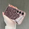 Sparkly Pink Leopard Print S26 Ultra Case  Luxury Fashion Phone Cases for Samsung Galaxy S25 S24 S23 S22 S21 FE Ultra Plus